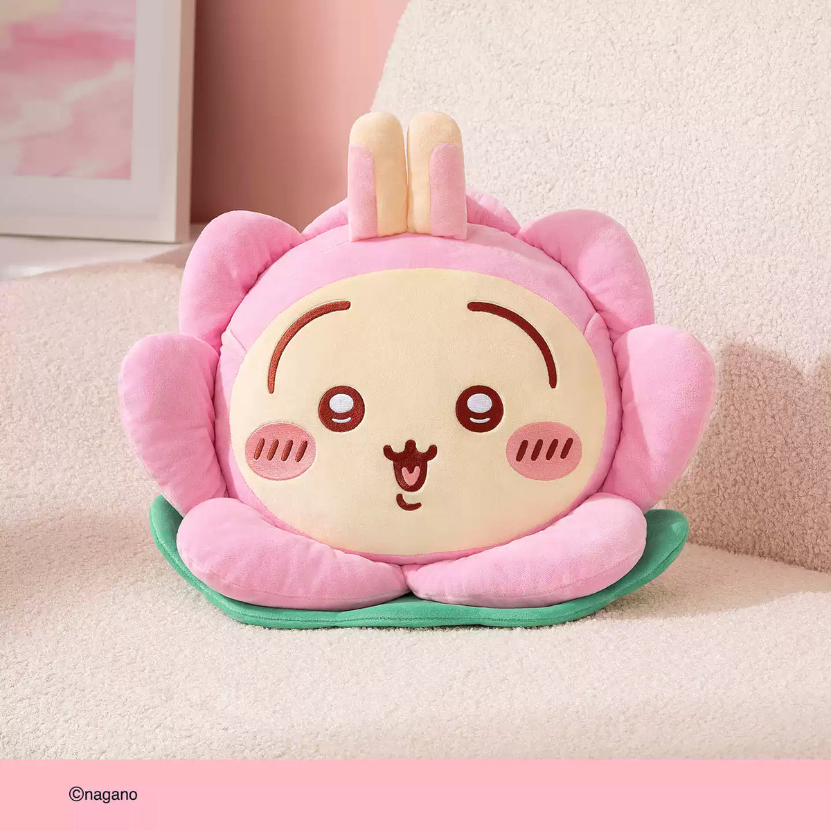 【10月予約商品】ちいかわ 中国 杭州限定 初見蓮花シリーズ 蓮花ブランケット付きクッション｜2026年10月末発送予定 ハチワレ
