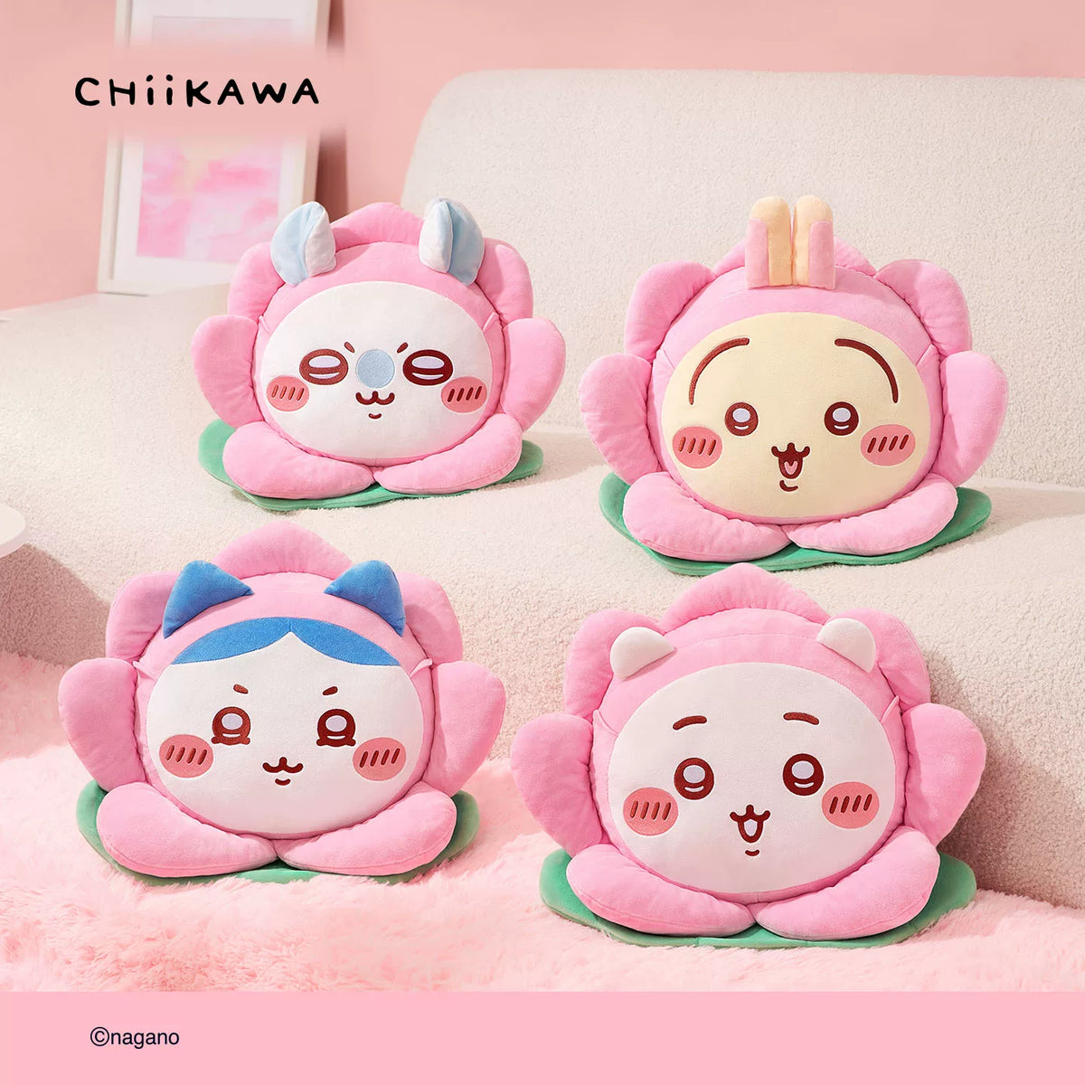 【10月予約商品】ちいかわ 中国 杭州限定 初見蓮花シリーズ 蓮花ブランケット付きクッション｜2026年10月末発送予定 ちいかわ