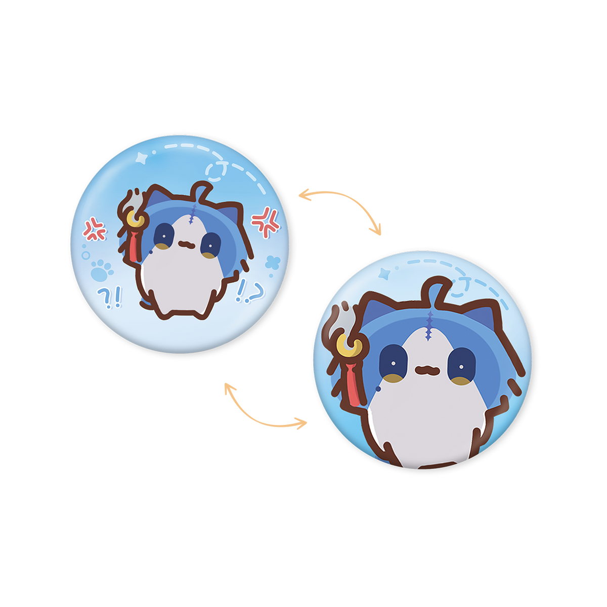 【10月予約商品】鳴潮 中国 × YUE XIN MEOW 共鳴の日常テーマ レンチキュラーバッジ｜2027年5月発送予定 秧秧・玄翎Ver.